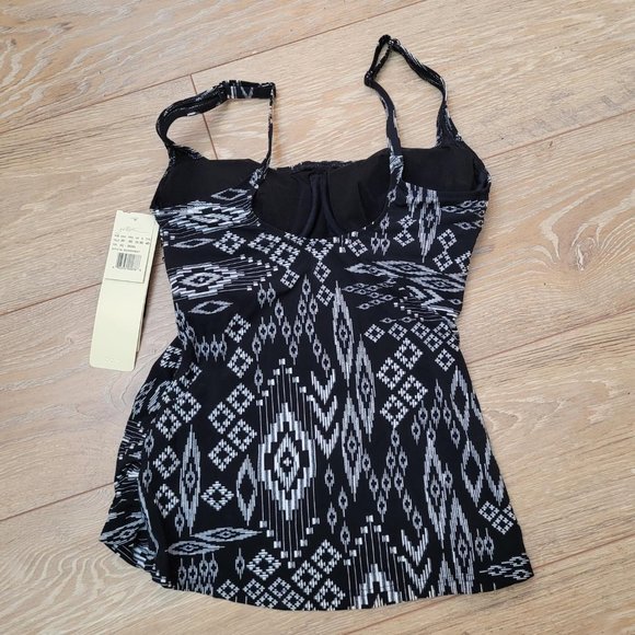 105. Profile by Gottex Underwire Tankini Top. Black and White. Size 34D. NWT - Picture 3 of 5